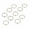 2110566396 DIY Sleutelringen 1,5 cm – metalen sleutelhangers – zilver – set van 10
