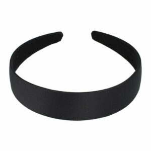 Haarband Diadeem 3cm – Satijnen Stof – Zwart