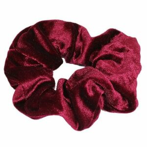 Haarelastiek Scrunchie – Basic – Velvet Stof – Donkerrood