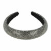 2110569438 Haarband Diadeem 3,5cm – Dik Gevuld – Glitter Stof – Grijs