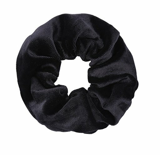 2110569552 Haarelastiek Scrunchie – Basic – Velvet Stof – Zwart