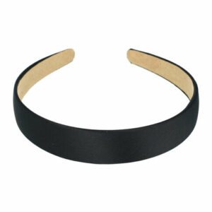 Haarband Diadeem 2,5cm – Gladde Satijnen Stof – Zwart