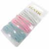 2110569774 Haarspeld Klikklak 5 cm - Basic Pastel - Wit Roze Blauw - Set van 6