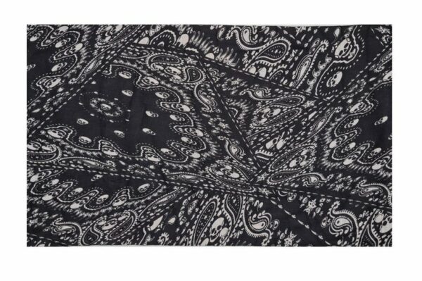 2110571811 Haarband multifunctioneel - Schedel patroon 45x25cm - Zwart