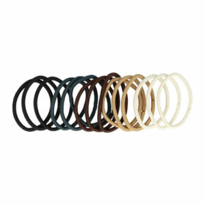 Haarelastieken basic - Zonder metaal - Naturel kleuren - Set van 15