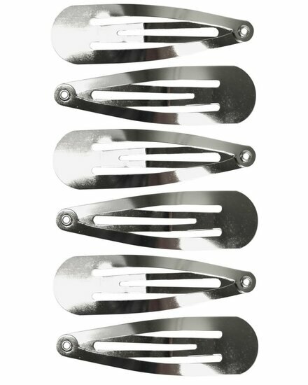 2110571907 Haarspeld Klikklak 5 cm - Basic - Zilver - Set van 6