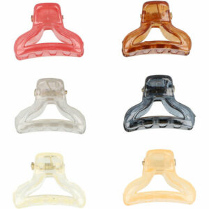 Haarspeld Haarklemmen 2,5cm – Klein Open Vorm – Grijs Bruin Roze Creme – Set van 6