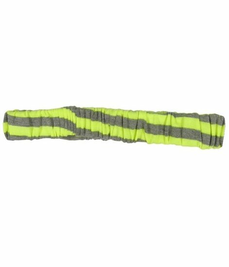 2110579809 Haarband sport – Streeppatroon – 2,5 cm – Grijs & geel