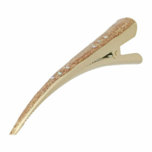 Haarspeld Duckklem 13cm – Basic – Glitter Sterrenprint – Metaal – Goud