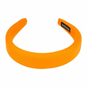 Haarband Diadeem 3cm – Dik Gevuld – Effen Kleur Stof – Handmade – Oranje
