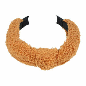 Haarband Diadeem 4cm – Knoop & Teddy Stof – Bruin