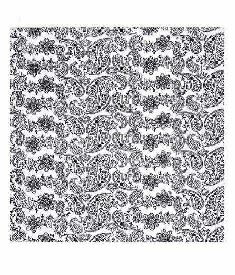 2110581753 Haarband bandana zakdoek – Bloemenprint katoen 55cm – Wit