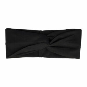 Haarband Twist 9cm – Basic – Effen Kleur – Jersey Stof – Zwart