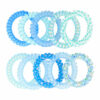 Haarelastieken Invisibobble - Telefoondraad print 5cm - Blauw - Set van 10