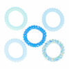 Haarelastieken Invisibobble - Telefoondraad print 5cm - Blauw - Set van 10