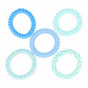 Haarelastieken Invisibobble - Telefoondraad print 5cm - Blauw - Set van 10