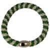 2110581882 Haarelastieken basic - Hair Tie streep patroon - Groen creme – Set van 6