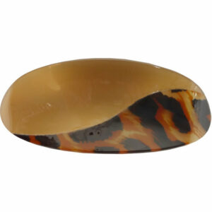 2110581981 Haarspeld Patentspeld Ovaal 10cm – Panterprint en Effen – Bruin/Goud