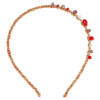 2110583673 Haarband Diadeem 0,5cm – Facetkralen & Gouddraad – Rood