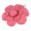 Haarspeld Duckklem 5cm – Lederlook Bloemvorm – Roze – Set van 2