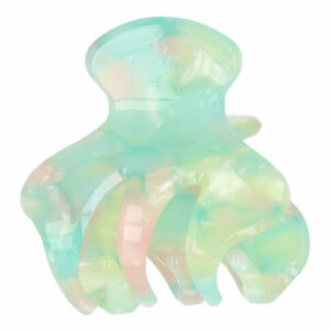 Haarspeld Haarklem 4cm – Marmer Print – Roze Groen