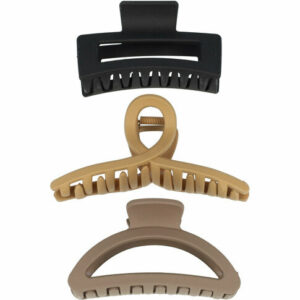 Haarspeld Haarklemmen 9cm-10cm – Naturel – Bruin Zwart – Set van 3