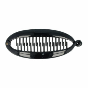 Haarspeld bananenklem - Staartklem basic glans 14cm – Zwart