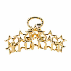 Haarspeld Haarklem 8cm – Sterren Vorm – Metaal – Goud