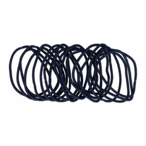 Haarelastieken basic - Dun zonder metaal - Blauw - Set van 18
