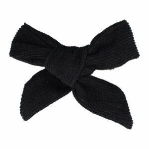 Haarspeld Duckklem 8cm – Strik van Ribstof – Zwart