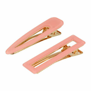 Haarspeld Duckklemmen 6cm – Open Vorm – Roze – Set van 2