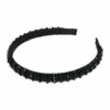 2110587114 Haarband Diadeem 1,3cm – Facetkralen & Streeppatroon – Zwart