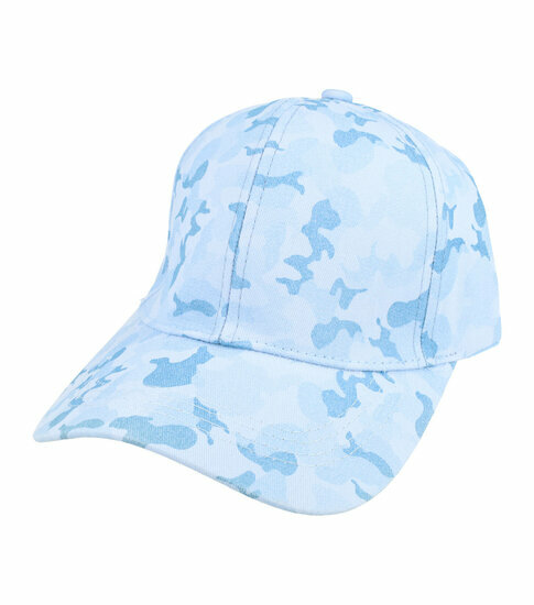 2110587153 Cap pet verstelbaar – camouflageprint – one size – blauw