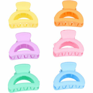 Haarspeld Haarklemmen 2,5cm – Klein Halfronde Vorm – Pastel Kleuren – Set van 6