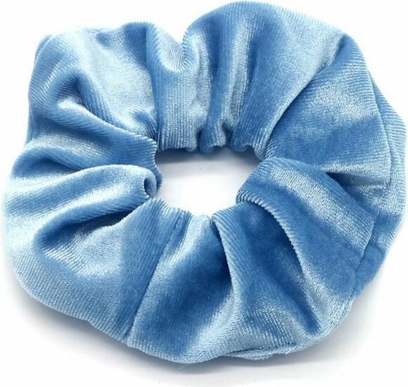 2110592508 Haarelastiek Scrunchie – Basic – Velvet Stof – Blauw