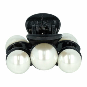 Haarspeld Haarklem 5cm – Parels – Wit Zwart