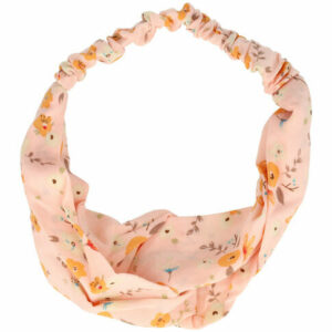 Haarband Twist 3cm – Bloemenprint – Gladde Stof – Roze