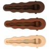 2110595367 Haarspeld Duckklemmen 6cm – Open Wavevorm – Metaal – Bruin – Set van 3