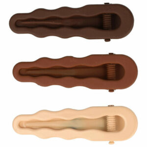 Haarspeld Duckklemmen 6cm – Open Wavevorm – Metaal – Bruin – Set van 3