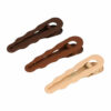 2110595370 Haarspeld Duckklemmen 6cm – Open Wavevorm – Metaal – Bruin – Set van 3