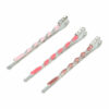 2110595721 Haarspeld schuifspeldjes - Gedraaid design strass 5cm - Roze zilver Set van 3