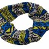 2110595817 Haarband multifunctioneel - Ibiza patroon 45x25cm - Blauw wit geel