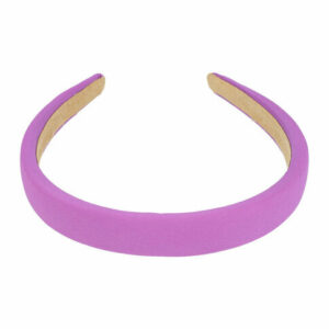 Haarband Diadeem 2cm – Zacht Gevuld – Effen Kleur Stof – Paars