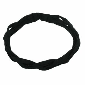 Haarband sport - Gevlochten elastiek 3cm - Zwart