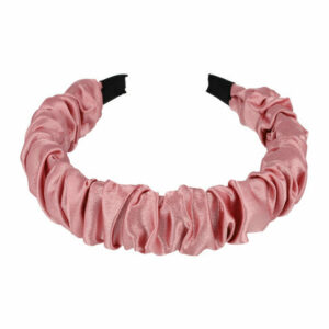 Haarband Diadeem 3cm – Gerimpelde Satijnen Stof – Roze