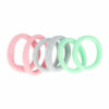 2110597917 Haarelastieken basic - Endless glitter 4cm - Roze zilver groen - Set van 6