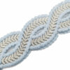 Haarband gevlochten - Kant zilverdraad 3,5 cm - Blauw
