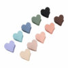 2110597992 Haarspeld Haarklemmen 2,5cm – Klein Hartvorm – Blauw Groen Bruin Roze Beige Paars Zwart – Set van 10