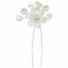 2110598064 Haarspeld haarpin - Bloem parels facet kralen - Wit