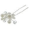 2110598070 Haarspeld haarpin - Bloem parels facet kralen - Wit
